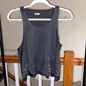 Layered Sparkle Grey Hollister Tank